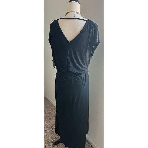 NWT Mossimo Black Dolman Sleeveless V-Neck High/Low Hem Soft Dress Size XXL - Picture 4 of 7